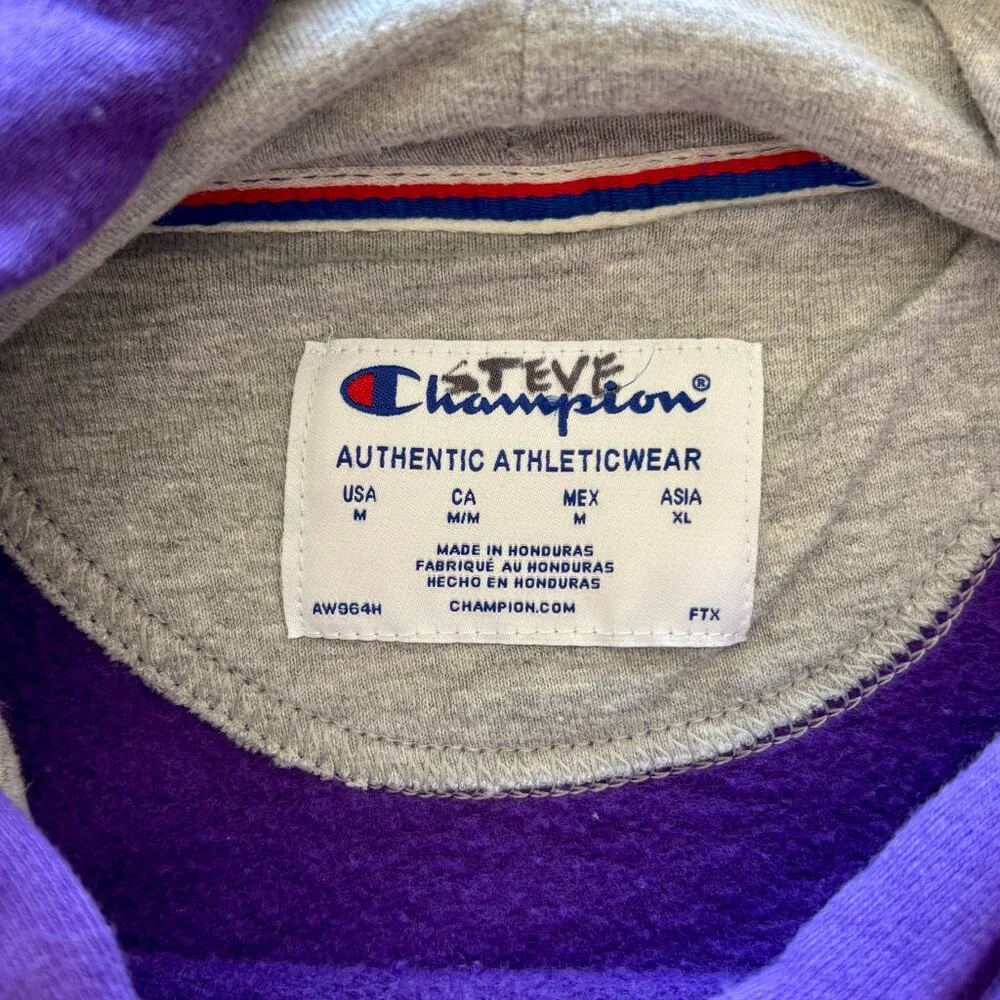 Unisex Champion Purple “Team Up” Hoodie Set Size S & M Matching Bundle - Picture 13 of 15